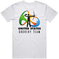 United States Archery Team Rio 2016 Olympic Event Logo Mens Soft Cotton Tee T Shirt