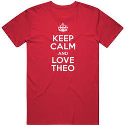 Theo Keep Calm And Love Parody Custom Name Mens Soft Cotton Tee T Shirt