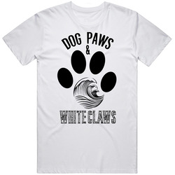 Dog Paws And White Claws Hard Seltzer Dog Lovers Mens Soft Cotton Tee T Shirt
