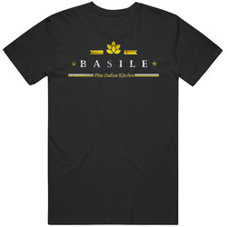 Basile Fine Italian Kitchen Boston Massachusetts Top Restaurants Food Fan Lover Foodie Worn Look Mens Soft Cotton Tee T Shirt