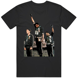 John Carlos Tommie Smith Black Power Salute 1968 Summer Olympics Mens Soft Cotton Tee T Shirt