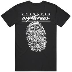 Unsolved Mysteries Finger Print Retro 80s 90s Crime Mystery Tv Show Mens Soft Cotton Tee T Shirt