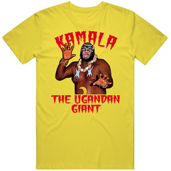 Kamala The Ugandan Giant Wrestling Legend Vintage Retro Daisy Yellow Mens Soft Cotton Tee T Shirt