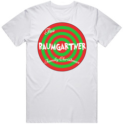 The Baumgartner Family Christmas Last Name Mens Soft Cotton Tee T Shirt