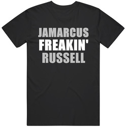 Jamarcus Russell Freakin Football Oakland Los Angeles Sports California Mens Soft Cotton Tee T Shirt