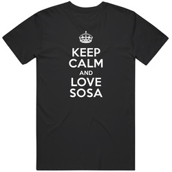 Sosa Keep Calm And Love Parody Custom Name Mens Soft Cotton Tee T Shirt