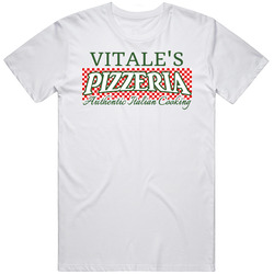 Vitale's Pizzeria Personalized Name Italian Theme Mens Soft Cotton Tee T Shirt