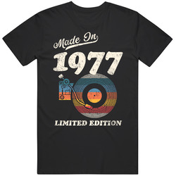 Made In 1977 Limited Edition Mens Soft Cotton Tee T Shirt