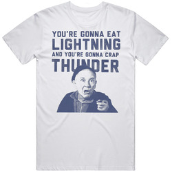 You're Gonna Eat Lightning And Crap Thunder Funny Rocky Quote Boxing Movie Mens Soft Cotton Tee T Shirt
