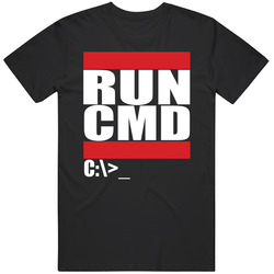 Run Cmd Run Command Computer Geek Talk Funny Run Parody Mens Soft Cotton Tee T Shirt