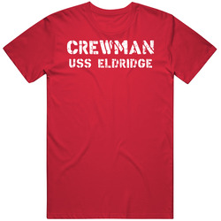 Crewman Uss Eldridge Us Navy Mens Soft Cotton Tee T Shirt