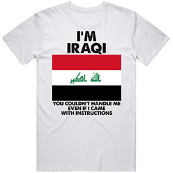 I'm Iraqi Nationality Flag You Couldn't Handle Me Mens Soft Cotton Tee T Shirt