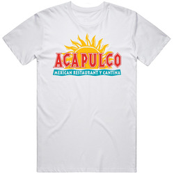 Acapulco Mexican Y Cantina Grill Food Restaurant Logo Mens Soft Cotton Tee T Shirt