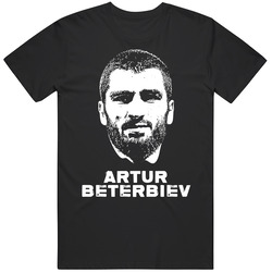 Artur Beterbiev Big Face Silhouette Boxing Fight Fan Mens Soft Cotton Tee T Shirt