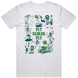 Fly Eagles Fly Philly Football Fan Mens Soft Cotton Tee T Shirt