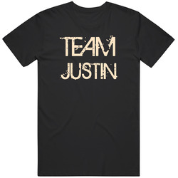 Team Sports Last First Name Justin Mens Soft Cotton Tee T Shirt