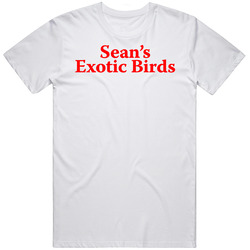 Sean's Exotic Birds Sean Penn Curb Your Enthusiasm Fake Restaurant Tv Show Fan Mens Soft Cotton Tee T Shirt