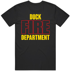 Duck Fire Department Personalized City Mens Soft Cotton Tee T Shirt