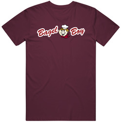 Bagel Boy New York City Cafe Restaurant Logo Mens Soft Cotton Tee T Shirt