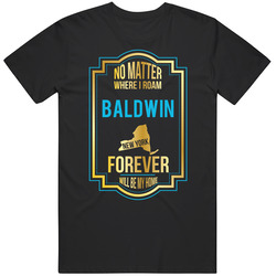 No Matter Where I Roam Baldwin New York Forever Will Be My Home Mens Soft Cotton Tee T Shirt