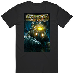 Bioshock 2 Video Game Cover Mens Soft Cotton Tee T Shirt