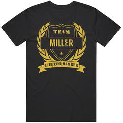 Team Miller Lifetime Member Last Name Surname Mens Soft Cotton Tee T Shirt