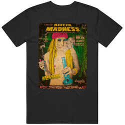 Reefer Madness Devils Lettuce Cover Vintage Weed Mens Soft Cotton Tee T Shirt