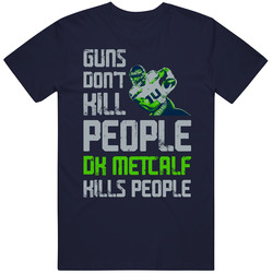 Guns Dont Kill Dk Metcalf Kills People Seattle Football Mens Soft Cotton Tee T Shirt