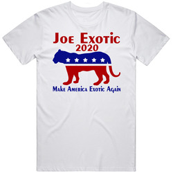 Joe Exotic 2020 Make America Exotic Again Netflix Crime Tv Show Fan Mens Soft Cotton Tee T Shirt