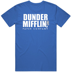 Dunder Mifflin Paper Company The Office Tv Show Funny Logo Mens Soft Cotton Tee T Shirt
