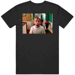 Kevin Home Alone Christmas Movie Scene Mens Soft Cotton Tee T Shirt
