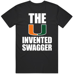 The U Invented Swagger Miami Canes Lewis Reed College Retro Graphic Unisex Soft Cotton Black Mens Soft Cotton Tee T Shirt