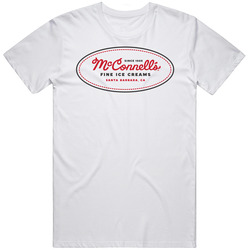 Mcconnels Fine Ice Cream Snack Food Logo Mens Soft Cotton Tee T Shirt