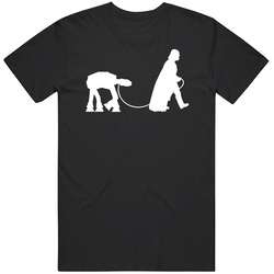 Darth Vader Walking An At-at On A Leash Funny Mens Soft Cotton Tee T Shirt