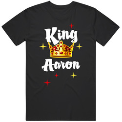 King Aaron Crown First Name Personalized Unisex Soft Cotton Tee T Shirt