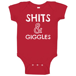 Shits And Giggles Funny Baby Unisex Soft Cotton Tee Baby One Piece