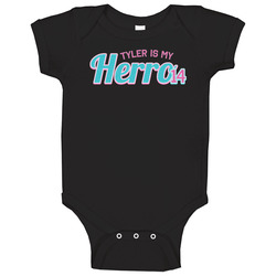 Tyler Herro Is My Hero Miami Basketball Unisex Soft Cotton Tee Baby One Piece
