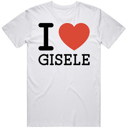 I Heart Love Gisele Bundchen Football Brady Fan Unisex Soft Cotton Tee T Shirt