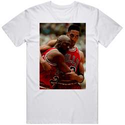 Michael Jordan Scottie Pippen The Flu Game 1997 Finals Chicago Basketball Fan Unisex Soft Cotton Tee T Shirt