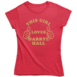 Darryl Hall This Girl Loves Basketball Hockey Baseball Football Unisex Soft Cotton Tee Ladies T Shirt