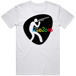 Rio 2016 Shooting Olympic Games Sport Event Symbol Unisex Soft Cotton Tee T Shirt