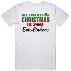 All I Want For Christmas Is Eric Lindros New York Ny Hockey Fan Unisex Soft Cotton Tee T Shirt