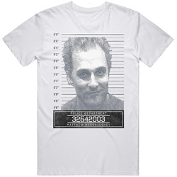 Matthew Mcconaughey Celebrity Mugshot Police Department Unisex Soft Cotton Tee T Shirt