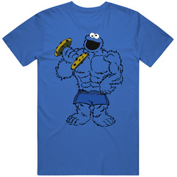 Ripped Buff Cookie Monster Vintage Tee Classic Cotton Unisex Soft Cotton Tee T Shirt