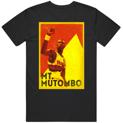 Dikembe Mutombo Mt Mount Art Atlanta Basketball Center Legend Unisex Soft Cotton Tee T Shirt