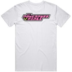 The Powerpuff Girls Retro Cartoon Logo Vintage Worn Look Unisex Soft Cotton Tee T Shirt