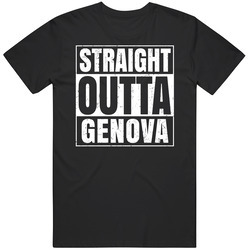 Straight Outta Genova Italy Compton Parody Grunge City Unisex Soft Cotton Tee T Shirt