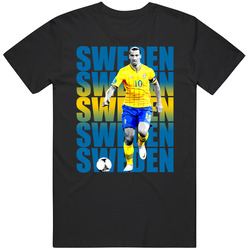 Zlatan Ibrahimovic Gradient Sweden Flag Euro Cup Soccer Unisex Soft Cotton Tee T Shirt