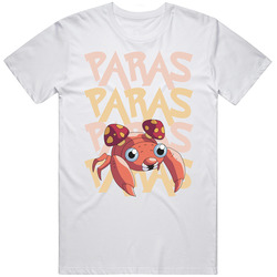 Paras Pokemon Character Fan Unisex Soft Cotton Tee T Shirt