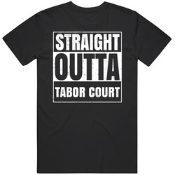 Straight Outta Tabor Court Street Name Neighbourhood Parody Unisex Soft Cotton Tee T Shirt